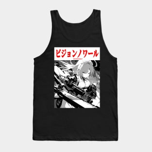 Cyberpunk Cyborg Maid Girl Japanese Vaporwave Urban Aesthetic 3 Tank Top